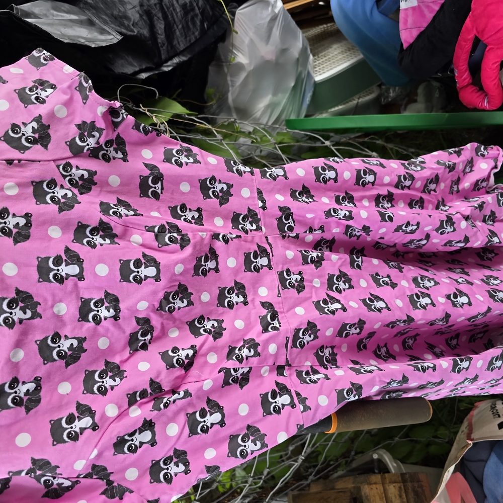 Pink Cat Print Dress